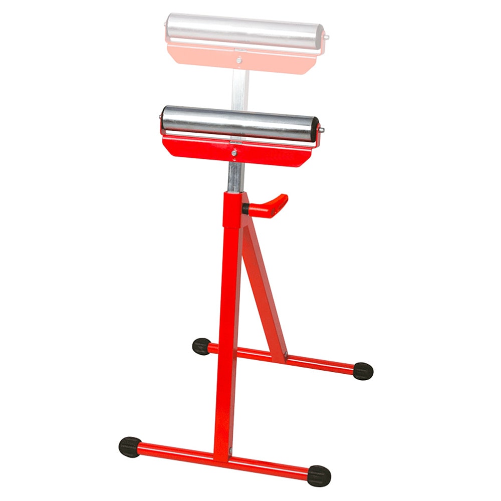 Klappbarer Rollenbock/Zuführung, Tragkraft 60 kg, BxT 435x490 mm, Tragrolle verzinkt, Ø 48 mm