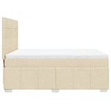 thumbnail of vidaXL Boxspringbett mit Matratze Creme 140x200 cm Stoff