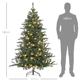 thumbnail of Árbol de Navidad 180 cm árbol de Navidad artificial con 310 luces LED 872 ramas y patas de metal árbol Navideño para salón interior verde