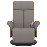 thumbnail of vidaXL Massagesessel mit Fußteil Taupe Stoff