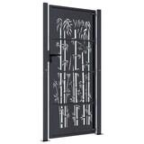 thumbnail of vidaXL Gartentor Anthrazit 105x180 cm Stahl Bambus-Design