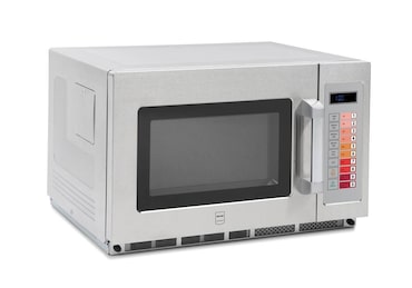 Metro Professional Microondas GMW1034D, acero inoxidable, 57.4x52.8x36.7cm, 100 programas, temporizador de 60min, 34L, diámetro máx plato 32 cm, plata