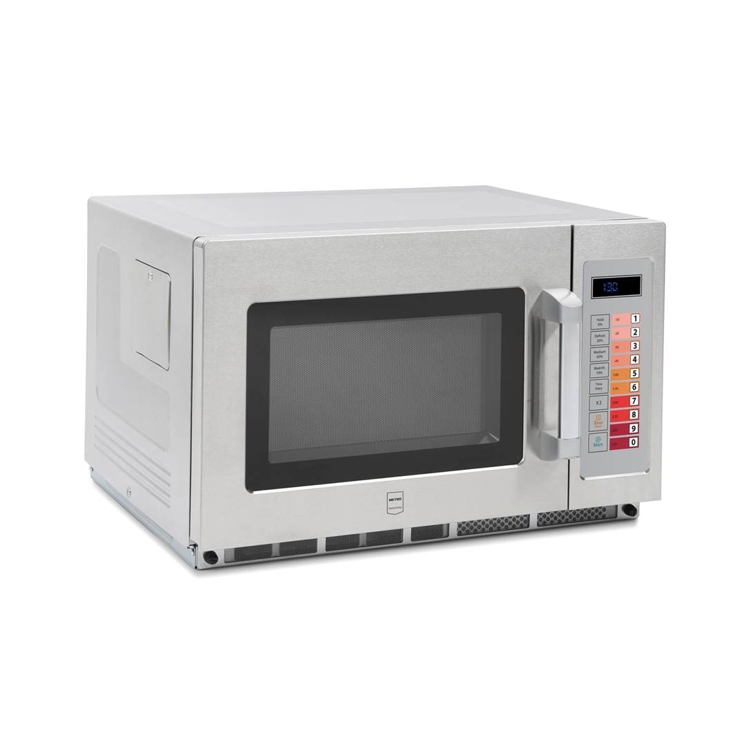 METRO Professional Microondas GMW1034D, aço inoxidável, 57.4 x 52.8 x 36.7 cm,100 programas, temporizador de 60 minutos, 34L, ø prato 32 cm, prateado