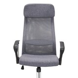 thumbnail of SalesFever Bürostuhl mit Armlehnen | Bezug Leinen-Stoff | Gestell Chrom | Mesh - Design | höhenverstellbar | B 62 x T 60 x H 118 - 128 cm | grau