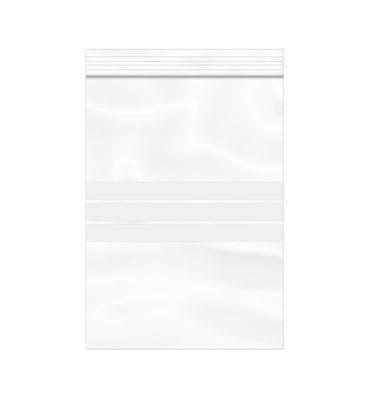 MONOUSO - Bolsa ZIP Cierre a Presión y Banda Escritura 18x25cm G200 (100 Uds)