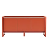 thumbnail of Einfarbiges rechteckiges TV-Möbel im Retro-Stil, L 120 cm, orange