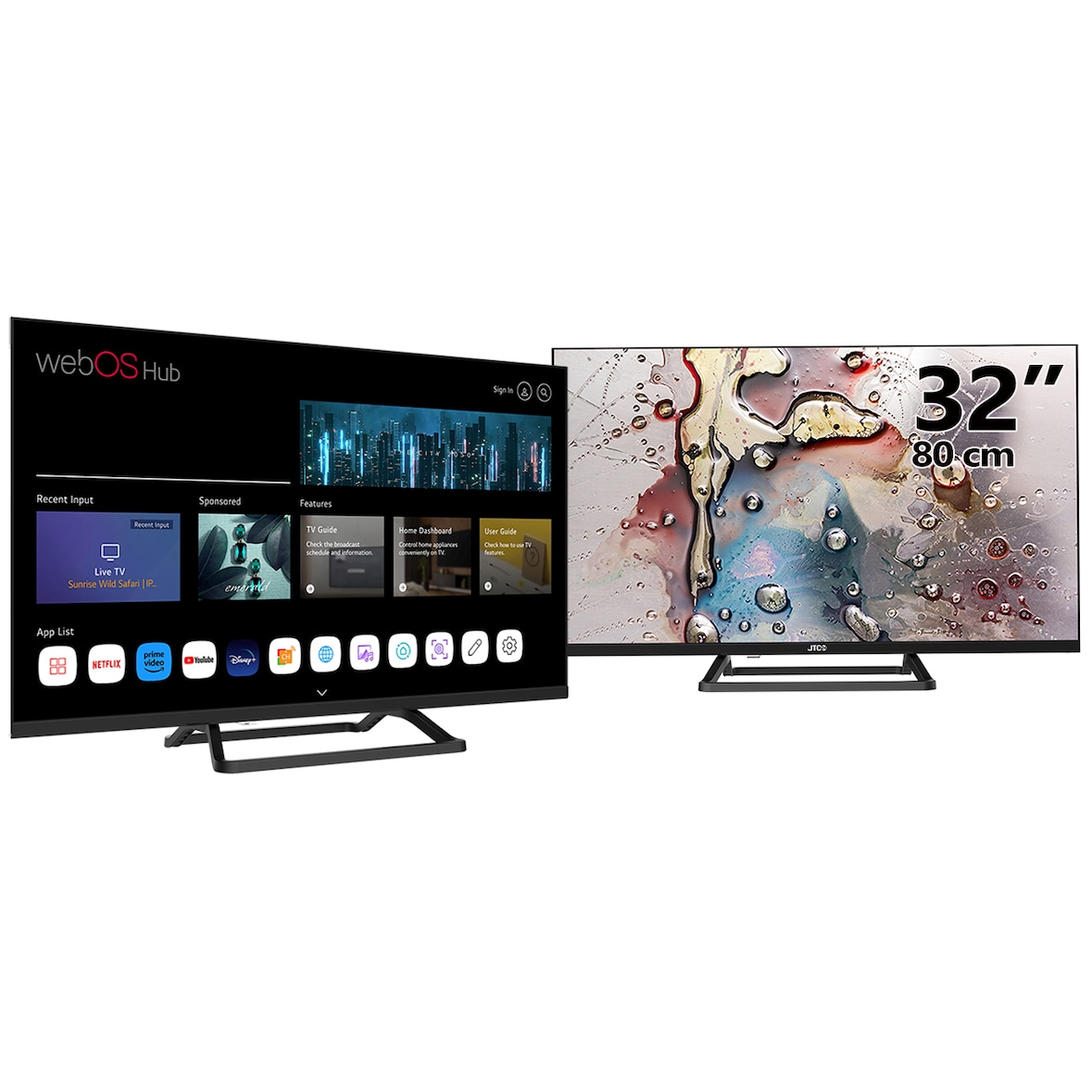 32" rahmenloser HD Smart TV JTCS32H39322FLW, webOS, Triple Tuner