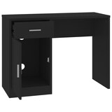 thumbnail of Bureau avec tiroir et armoire Noir 100x40x73 cm Bois ingénierie Modèle Orion Confort