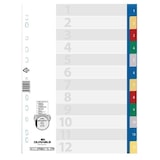 thumbnail of Índice numérico DURABLE 1 a 12 DIN A4 Color Surtido 12 piezas PP (polipropileno) 11 agujeros 6750