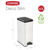 thumbnail of Curver Deco Schlanker Trettmülleimer 40 L Silbern 240640