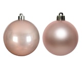 thumbnail of Christbaumkugeln Weihnachtskugeln Glas 8cm glänzend matt rosa 6 Stück