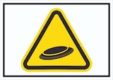 thumbnail of Vorsicht Frisbee Schild Symbol A0 (841x1189mm)