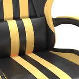 thumbnail of vidaXL Gaming-Stuhl mit Fußstütze Drehbar Schwarz & Golden Kunstleder