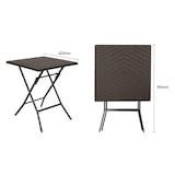 thumbnail of Table pliante carrée marron Bolero 620mm