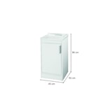 thumbnail of GLOUPIE Mobile Lavatoio Salvaspazio In PVC Bianco Con 1 Anta, L 45 x P 50 x H 86 cm, Completo Di Asse E Kit Di Scarico