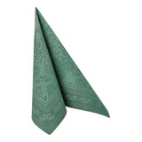 thumbnail of 50 Servietten "ROYAL Collection" 1/4-Falz 40 cm x 40 cm dunkelgrün "Arabesque"