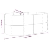 thumbnail of vidaXL Hochbeet Pulverbeschichteter Stahl 175x100x68 cm Braun