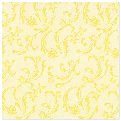 PAPSTAR 50 Servietten "ROYAL Collection" 1/4-Falz 40 cm x 40 cm gelb "Damascato"