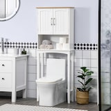 thumbnail of kleankin Armário sobre Sanita Armário Alto para Lavanderia com Armário e Prateleira de Armazenamento 64x22x165cm Branco