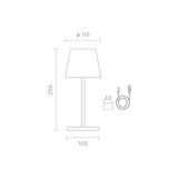 thumbnail of SIGOR Akku-Tischleuchte Mini 250 mm grau