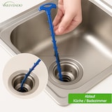 thumbnail of varivendo Rohrreinigungsset - 3-teiliger Abflussreiniger für Küche Bad Schwarz