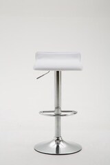 thumbnail of Décoshop26 - Barhocker x1 minimalistisches Design höhenverstellbar Fußstütze weißes PVC und Chrommetall 10_0005612