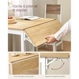 thumbnail of Helloshop26 - Klappbarer Esstisch 78 x 120 x 76,2 cm ausziehbarer Küchentisch/Schreibtisch für 2 bis 4 Personen rechteckig mit 12_0007671