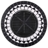 thumbnail of vidaXL Feuertisch Mosaik Keramik Schwarz und Weiß 68 cm