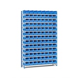 thumbnail of PROREGAL Fachbodenregal MAXIMUS mit 104x Sichtlagerboxen à 5,6L Fachlast 114kg Grundregal HxBxT 200x125x30cm 13 Ebenen Lichtblau/Lichtgrau