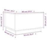 thumbnail of vidaXL Couchtisch Grau 60x50x35 cm Massivholz Kiefer