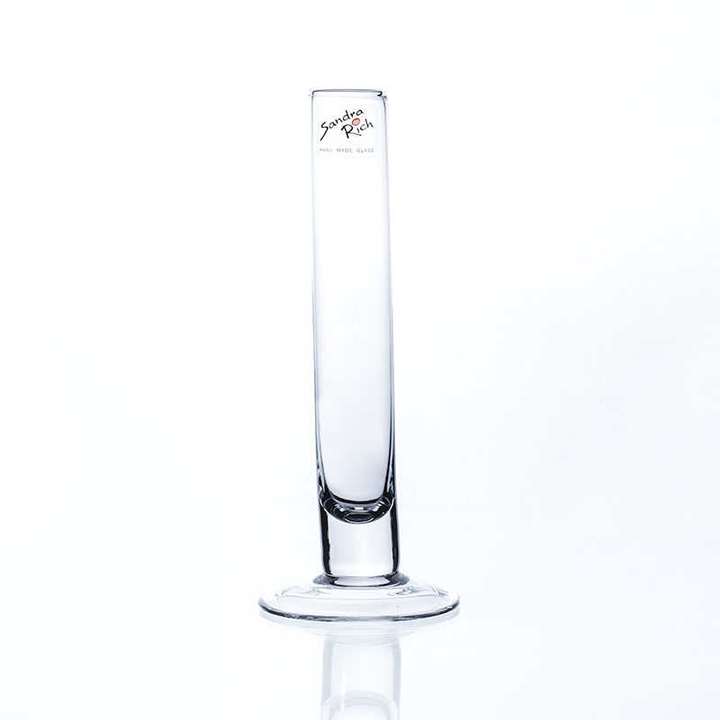 Vase Glas Blumenvase Reagenzglas Glasvase -Solifleur-rund klar Ø 3 cm H 20 cm