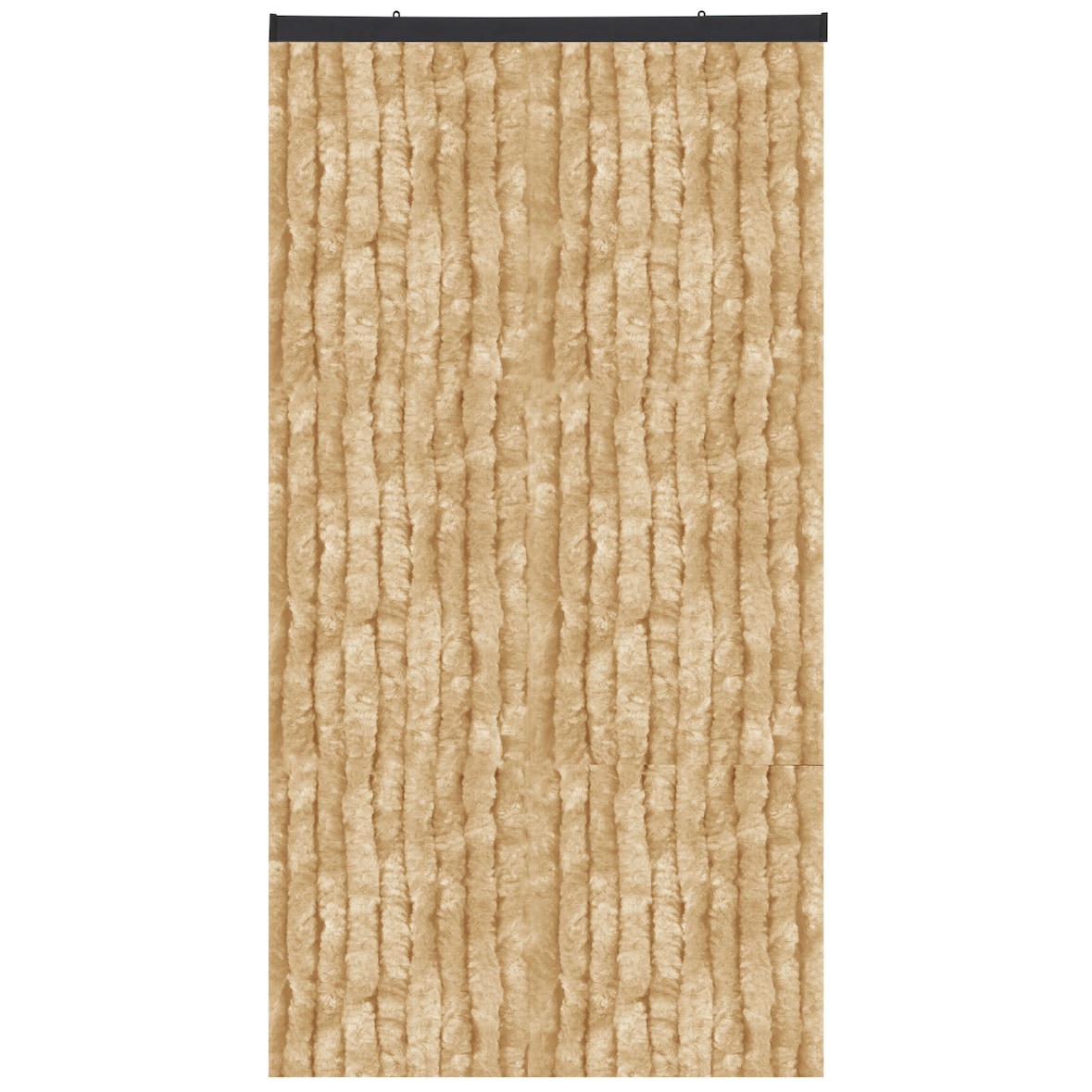 Flauschvorhang 90x200 ( Beige ), perfekter Insekten- und Sichtschutz für Ihre Balkon- und Terrassentür, viele Farben
