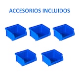 thumbnail of Metalen gereedschapspaneel Panelclick 1200x600 wit + 22 haken + 8 accessoires