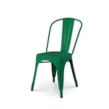 thumbnail of Lot de 4 chaises style industriel en métal vert - Finition brillant