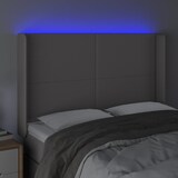 thumbnail of vidaXL LED Kopfteil Grau 147x16x118/128 cm Kunstleder