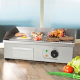 thumbnail of VERTES grillplaat bakplaat plancha grill elektrisch 3000W roestvrij staal (grilloppervlak glad & met groeven 55x35cm, thermostaat)