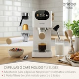 thumbnail of Cafetera Espresso 20 Bares Compatible Cápsulas Nespresso y Café Molido Espumador Leche, Briebe, Nordic, EC1180WHT, Blanco
