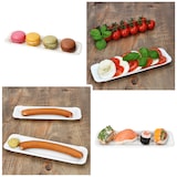 thumbnail of 24x Pur Pappteller aus Porzellan 20,2x6cm weiß Servier-Teller Wurst Pralinen