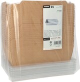 thumbnail of 25 Salatschalen, Pappe eckig 1200 ml 4,9 cm x 21,9 cm x 15 cm braun mit Deckel