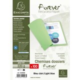 thumbnail of Exacompta 410006E 5x 100er Packung Aktendeckeln aus Recycling Karton 220g Forever, 24x32cm - Hellblau