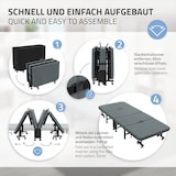 thumbnail of ECD Germany Gästebett 90×200 cm klappbar, mit Matratze, Stahlrahmen auf 8 Rädern, bis 200 kg, Reisebett Einzelbett tragbar