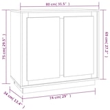 thumbnail of vidaXL Sideboard Räuchereiche 80x34x75 cm Holzwerkstoff