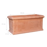 thumbnail of Biscottini Vasi per fiori 82x37x37 cm - Vaso rettangolare in Terracotta - Fioriera esterno da giardino - Vasi da interno - Cassetta per fiori balcone