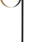 thumbnail of Piantana Contemporaneo Orbitale Acciaio Nero Vetro Oro 1 Luce G9