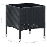 thumbnail of Mesa de jardín ratán sintético negro 40x40x45 cm