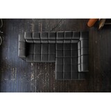 thumbnail of KAWOLA Sofá NELSON esquina sofá de cuero negro con extensión del asiento motorizado recamiere derecha