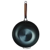 thumbnail of WOK Pfanne für Gasherd Grill D: 32cm Eisen mit Holzgriff Schwenkgriff