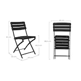 thumbnail of Pack 2 Sillas Plegables Efecto Madera Negro 55x46x81cm 7house