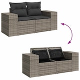 thumbnail of vidaXL 5-tlg. Garten-Sofagarnitur mit Kissen Grau Poly Rattan Akazie