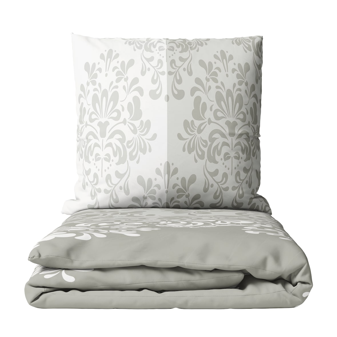 Bettwäsche Baumwolle 135x200cm Biber Beige Taupe Gestreift Ornamente warm flauschig mit Reißverschluss 4 teilig